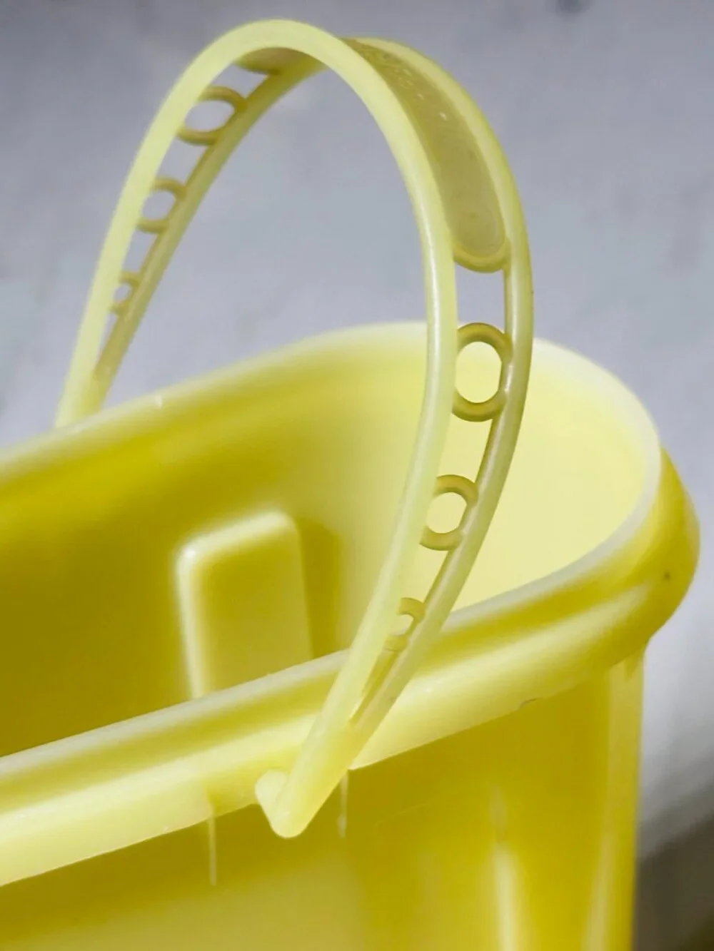 Lot of 2 - Vintage Tupperware Yellow Store and Pour Pitcher + Quick Shake Bottle